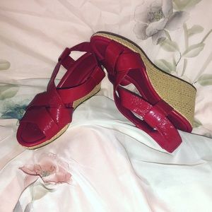 Cute glossy cole haan wedges